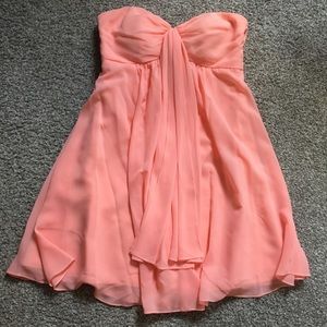 Azazi peach strapless chiffon dress size M